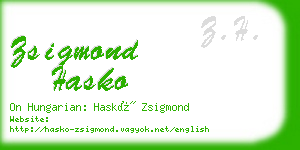 zsigmond hasko business card